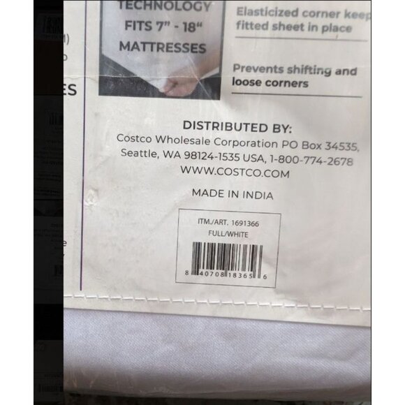 Hotel Signature 800 Thread Count Cotton 6-Piece Sheet Set Full White - Picture 5 of 6